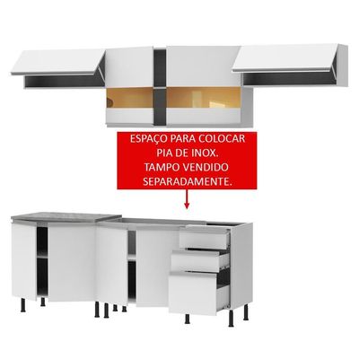 Cozinha Completa Mariana com Armário e Balcão Madesa