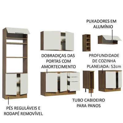 Cozinha Completa Stella com Armário e Balcão Madesa