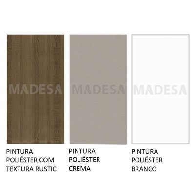 Kit 60cm Smart MDF 2 Portas 1 Suspensa Rustic Crema Madesa