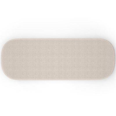 Puff Decorativo Orgânico para Living Quarto 160cm Doha W01 Bouclê Creme - Lyam Decor