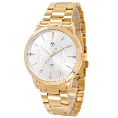 Relógio Tuguir Feminino Ref:Tg145 Tg35024 Dourado + Semijoia