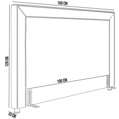 Cabeceira Cama Box Casal Queen 160 cm P05 Berlim Corino Branco - Lyam Decor