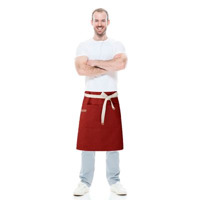 Avental de Cintura Vermelho Cafeteria Padaria Bar Vegano