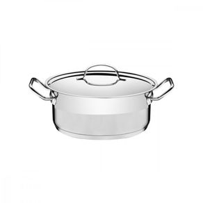 Caçarola Rasa Inox Fundo Triplo 20cm 2,9 L