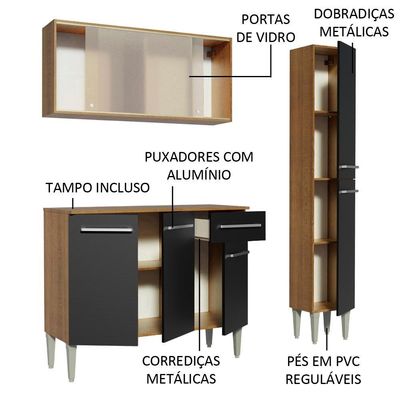 Cozinha Compacta Emilly Force Madesa