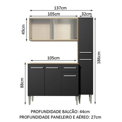 Cozinha Compacta Emilly Force Madesa