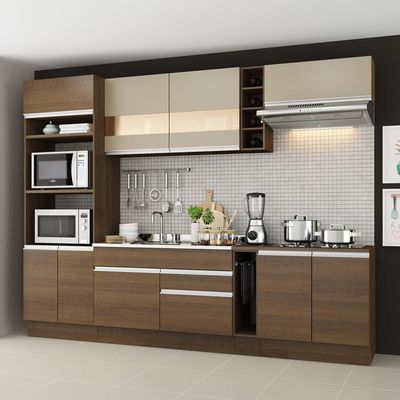 Cozinha Completa Vicenza Armário Balcão Rustic Crema Madesa