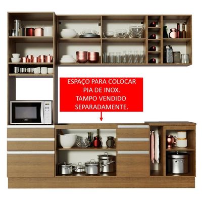 Cozinha Completa Lazio com Armário e Balcão Madesa