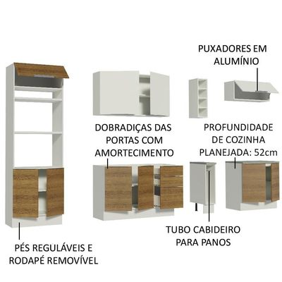 Cozinha Completa Stella com Armário e Balcão Madesa