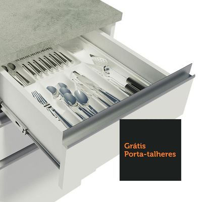 Cozinha Completa Glamy Com Armário E Balcão sem Tampo E Pia