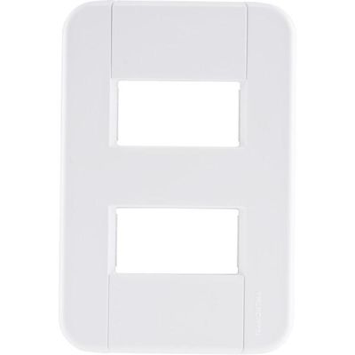 Placa 2 Postos Afastados 4x2 Tramontina Tablet Branca