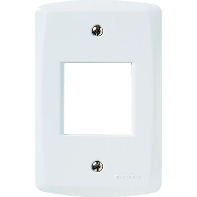 Placa 2 Postos Juntos 4x2 Tramontina Lux Branca