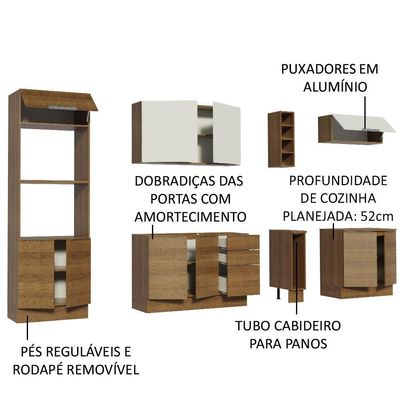 Cozinha Completa Stella com Armário e Balcão Madesa