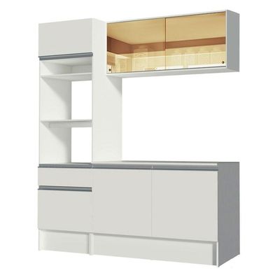 Cozinha Compacta Diamante Pop com Armário Branco