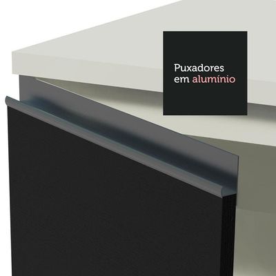 Cozinha Completa Madesa Parma Armário e Balcão Branco Preto