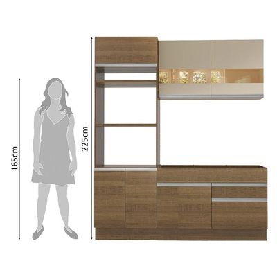 Cozinha Compacta Glamy Helen 6 Portas 2 Gavetas Madesa