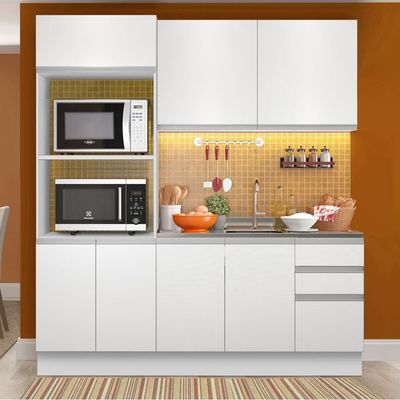 Cozinha Compacta 2 Gavetas e 8 Portas Acordes Glamy Madesa