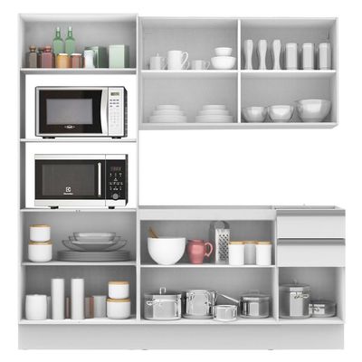 Cozinha Compacta 2 Gavetas e 8 Portas Acordes Glamy Madesa