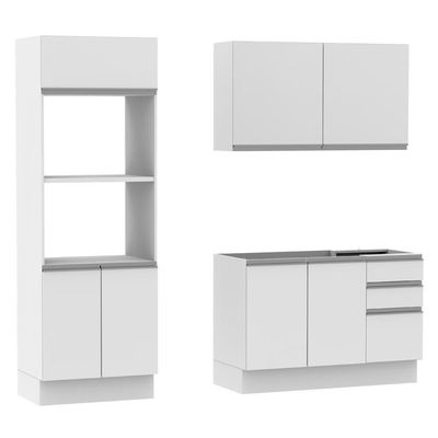 Cozinha Compacta 2 Gavetas e 8 Portas Acordes Glamy Madesa