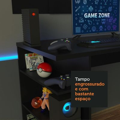 Mesa Para Computador Gamer e Painel Até 58 Madesa Preto