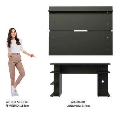 Mesa Para Computador Gamer e Painel Tv Preto