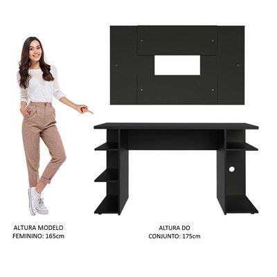 Mesa Para Computador Gamer e Painel Até 58 Madesa Preto