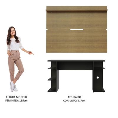 Mesa Para Computador Gamer e Painel Tv Preto/rustic