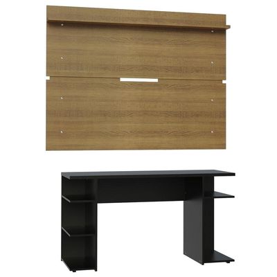 Mesa Para Computador Gamer e Painel Tv Preto/rustic