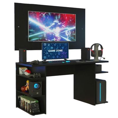 Mesa Para Computador Gamer e Painel Até 58 Madesa Preto