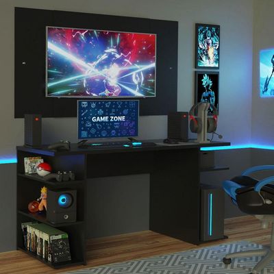 Mesa Para Computador Gamer e Painel Até 58 Madesa Preto
