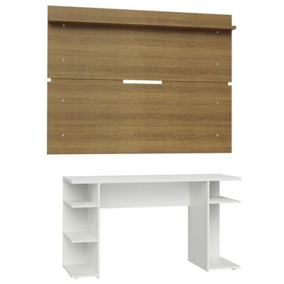Mesa Para Computador Gamer e Painel Tv  Branco/rustic