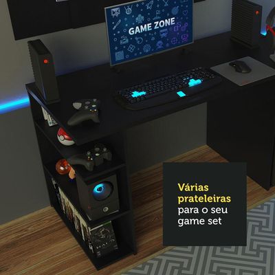 Mesa Para Computador Gamer e Painel Até 58 Madesa Preto