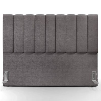 Cabeceira Cama Box Casal Queen 160 cm Dália W01 Linho Cinza Escuro - Lyam Decor