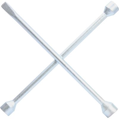 Chave de Roda Tipo Cruz 17 X 19 X 21 Mm com Espátula Prata