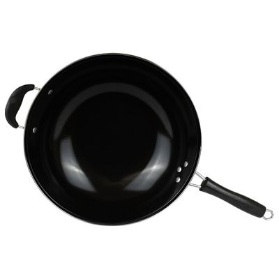 Frigideira Ferro Inox Antiaderente Profissional Wok Restaurante 34 cm Fratelli