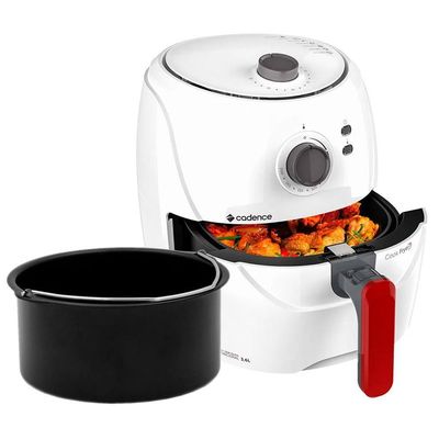 Kit Fritadeira Cadence 3,6l Branca com Forma de Assar 127v