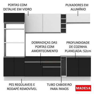 Cozinha Completa Vicenza Armário e Balcão Madesa