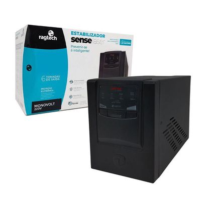 Estabilizador Ragtech Sense Laser 2000va, Monovolt 220v-220v, 6 Tomadas - 20sel3548 220v