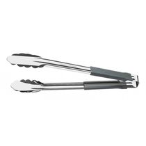 Pegador Tramontina Utilita em Aço Inox com Cabo Emborrachado Cinza 30 cm