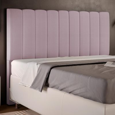 Cabeceira Cama Box Casal Queen 160 cm Dália W01 Suede Rosê - Lyam Decor