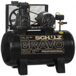 Compressor Schulz Csl 15 Bravo 100 Lts 140 Lbs 3cv Trifásico