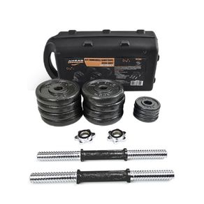 KIT PARES DUMBBELL HALTERES AJUSTÁVEL IRON CAST ATÉ 15KG