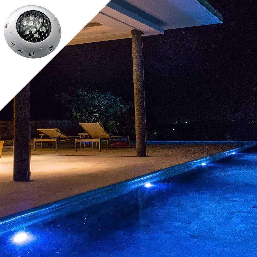 Luminaria Led Piscina Rgb Jardim 9w Decoração Refletor Lago