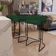 Kit 03 Banquetas Decorativas Fixa Base de Aço Preto Betina D02 Veludo Verde Musgo C-303 - Lyam Decor