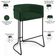 Kit 03 Banquetas Decorativas Fixa Base de Aço Preto Betina D02 Veludo Verde Musgo C-303 - Lyam Decor