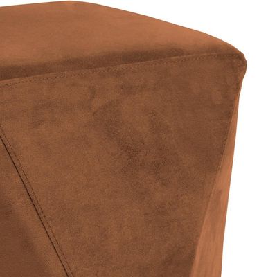 Kit 02 Puffs Decorativo Para Sala de Estar Ametista D02 Veludo Telha C-262 - Lyam Decor