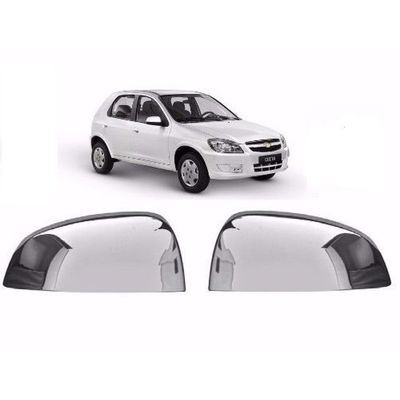 Aplique Cromado Capa Retrovisor Celta 2007/2014 Prisma 2004/12 Meriva 02/12 Par