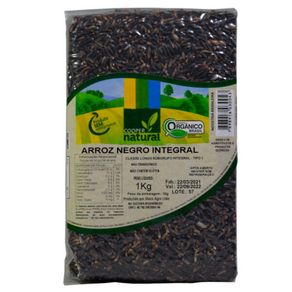 Arroz Negro Integral Orgânico Coopernatural 1kg