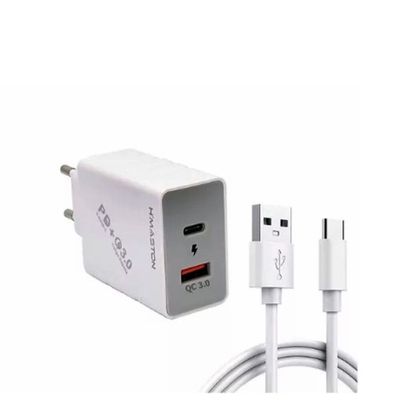 Carregador Turbo - 1 Usb + 1 Tipo C- Hmaston - 3.1 A - Y41-3