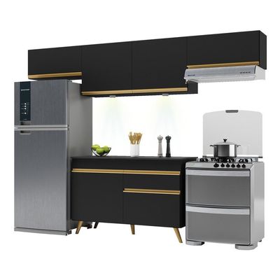 Cozinha Compacta 4 Peças Com Leds Veneza Up Multimóveis